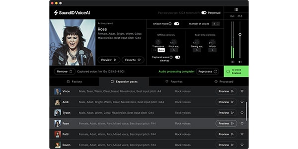 Sonarworks ( ソナーワークス )  / SoundID VoiceAI Rock Voices Expansion Pack DL納品版画像5