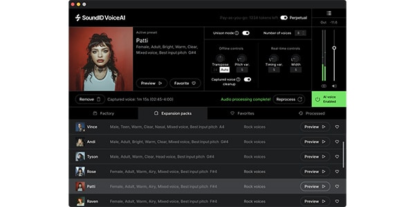 Sonarworks ( ソナーワークス )  / SoundID VoiceAI Rock Voices Expansion Pack DL納品版画像6