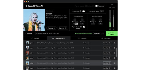 Sonarworks ( ソナーワークス )  / SoundID VoiceAI Rock Voices Expansion Pack DL納品版画像7