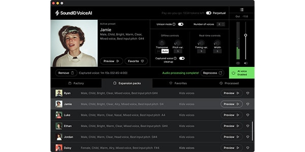 Sonarworks ( ソナーワークス )  / SoundID VoiceAI Kids Voices Expansion Pack PKG納品版画像3