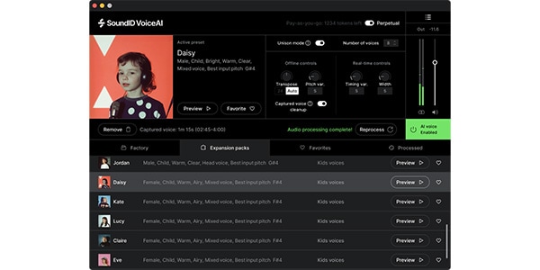 Sonarworks ( ソナーワークス )  / SoundID VoiceAI Kids Voices Expansion Pack PKG納品版画像5