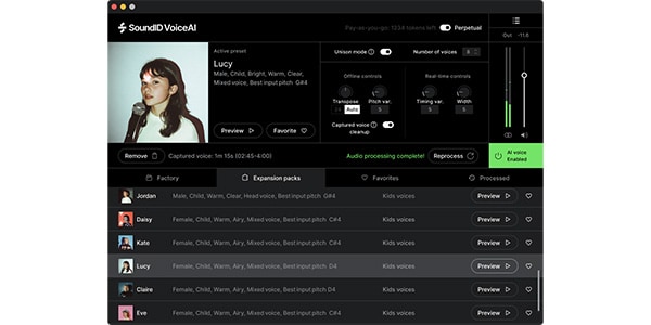 Sonarworks ( ソナーワークス )  / SoundID VoiceAI Kids Voices Expansion Pack PKG納品版画像7