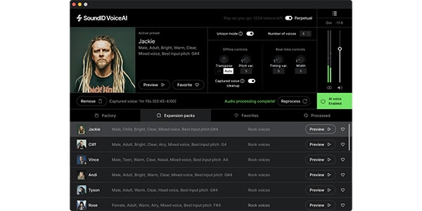 Sonarworks ( ソナーワークス )  / SoundID VoiceAI Rock Voices Expansion Pack PKG納品版画像2