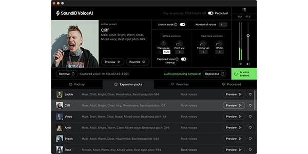 Sonarworks ( ソナーワークス )  / SoundID VoiceAI Rock Voices Expansion Pack PKG納品版画像3