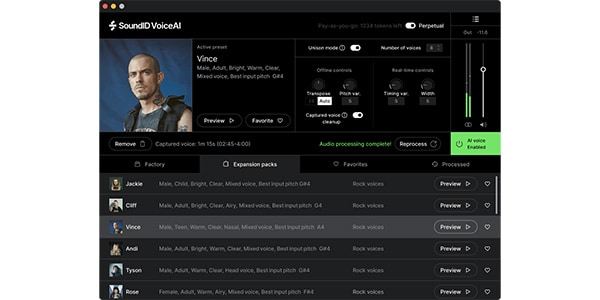 Sonarworks ( ソナーワークス )  / SoundID VoiceAI Rock Voices Expansion Pack PKG納品版画像4