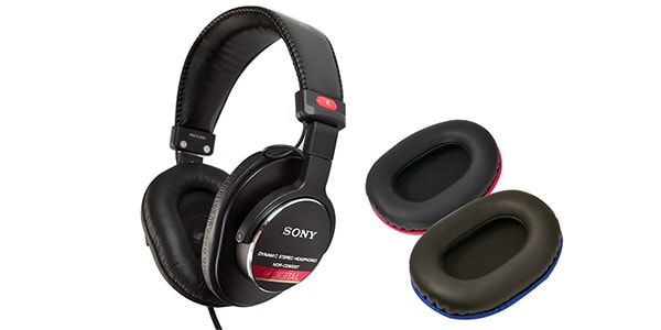 SONY/MDR-CD900ST＋900EPレッド&ブルー イヤーパッドセット