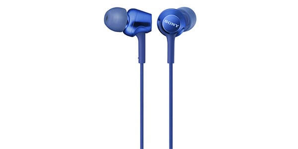 SONY / MDR-EX255AP L Blue Earphones with remote control mic