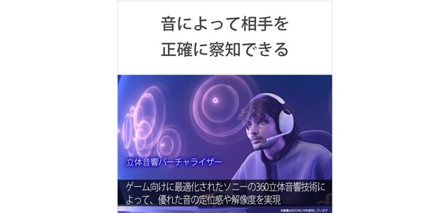 SONY / INZONE H3 MDR-G300 WZ ゲーミングヘッドセット画像6
