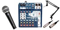 SOUNDCRAFT Notepad-8FX ダイナミックマイク デスクアームスタンドセット