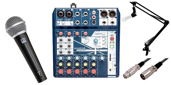 SOUNDCRAFT/Notepad-8FX ダイナミックマイク デスクアームスタンドセット