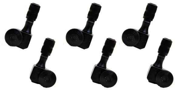 Trim-Lok 3x3 Locking Guitar Tuners Satin Black Barrel Button