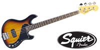 SQUIER Deluxe Dimension Bass IV Rose 3-Color Sunburst