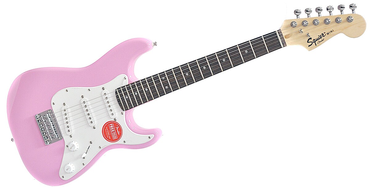 Squier スクワイヤ Mini Strat Pink ミニエレキギター 送料無料 サウンドハウス