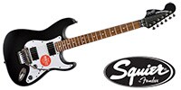 SQUIER Contemporary Active Stratocaster HH Flat Black