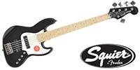 SQUIER Contemporary Active Jazz Bass V HH Maple Black