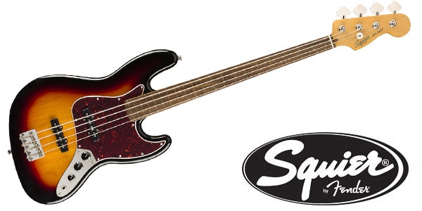 Classic Vibe '60s Jazz Bass Fretless 3-Color Sunburst