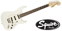 SQUIER Deluxe Hot Rails Strat Olympic White