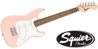 SQUIER Mini Strat Shell Pink　ミニエレキギター アウトレット品