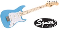 SQUIER / Mini Strat Maple FB White PG California Blue
