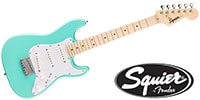 SQUIER / Mini Strat Maple FB White PG Sea Foam Green