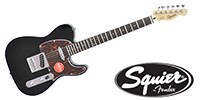 SQUIER FSR Affinity Series Telecaster, Black with Tortoiseshell PG