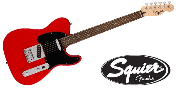 SQUIER Sonic Telecaster Laurel-FB Black-PG Torino Red 送料無料