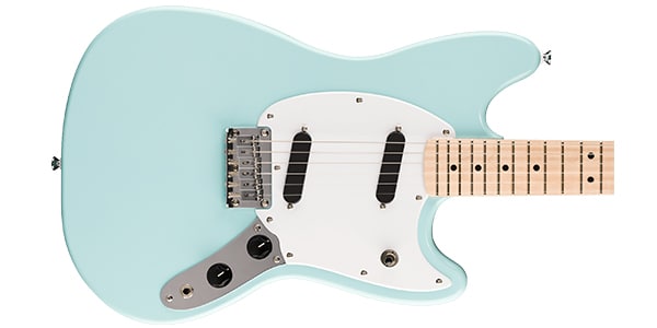 SQUIER ( スクワイヤ )  / Squier Sonic Mustang Maple FB White PG Daphne Blue画像3