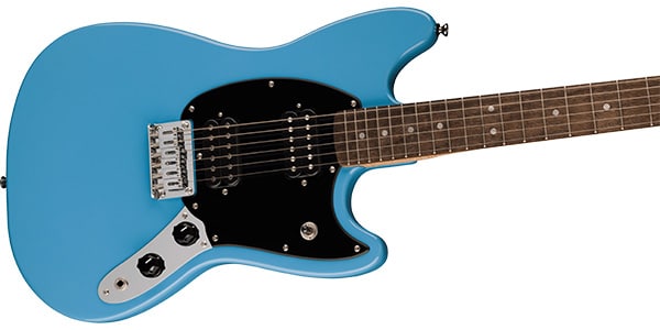 SQUIER / Sonic Mustang HH Laurel-FB Black-PG California Blue画像4