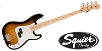 SQUIER Sonic Precision Bass Maple-FB White-PG 2-Color Sunburst