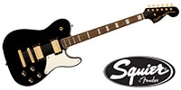 SQUIER / Ltd Para Troublemaker TeleDlx,LFB, ParchmentPG Gold , Black