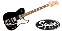 SQUIER / Para Troublemaker Tele DX Bigsby Laurel FB Black