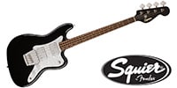 SQUIER Paranormal Rascal Bass HH White Pearloid PG Metallic Black