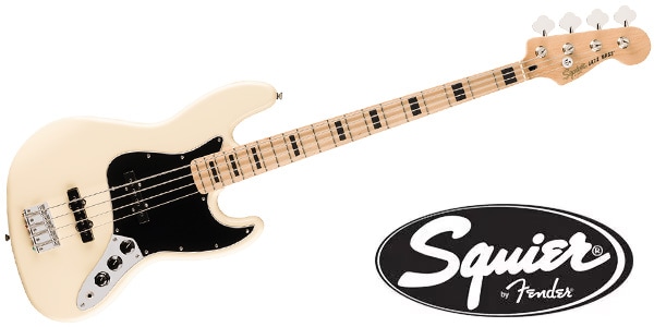 SQUIER ( スクワイヤ )  / Affinity Active Jazz Bass, Maple FB, BlackPG Olympic White