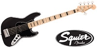 SQUIER / Affinity Active Jazz Bass V, Maple FB BlackPG Black Metallic