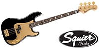 SQUIER 40th Anniversary Precision Bass Gold ED Laurel Black