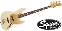 SQUIER 40th Anniversary Jazz Bass Gold ED Laurel Olympic White