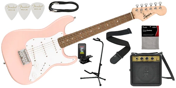 Mini Stratocaster Shell Pink エレキギター初心者セット