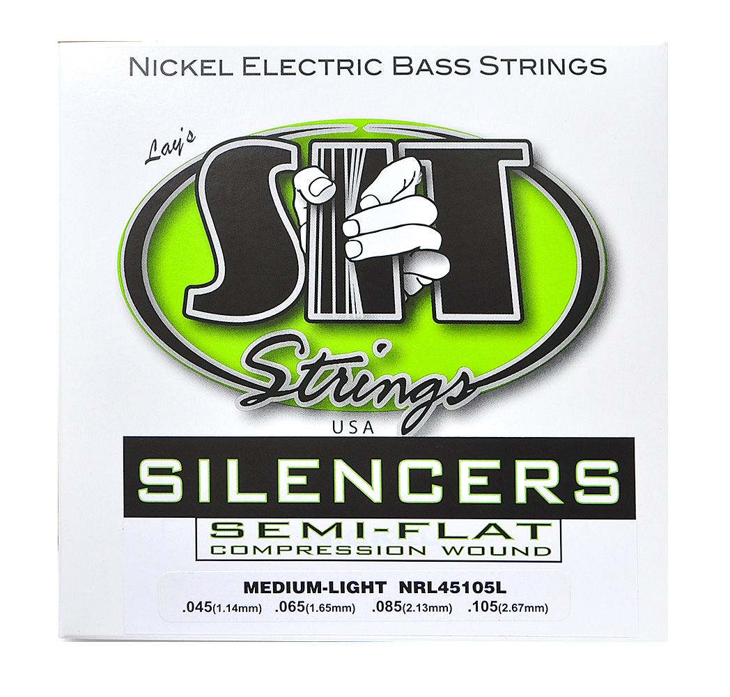 SIT STRINGS/NRL45105L MEDIUM-LIGHT SILENCER NICKEL SEMI-FLAT BASS