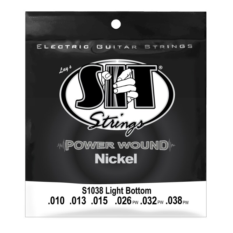 SIT STRINGS/S1038 LIGHT BOTTOM POWER WOUND NICKEL ELECTRIC