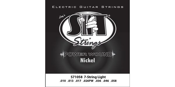 SIT STRINGS/S7-1058 7-STRING MEDIUM POWER WOUND NICKEL ELECTRIC