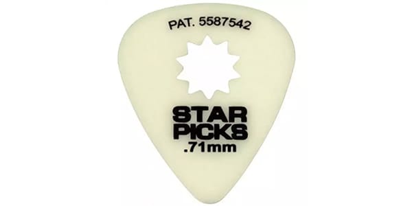 STAR PICKS / GLOW IN THE DARK STAR PICK 0.71mm