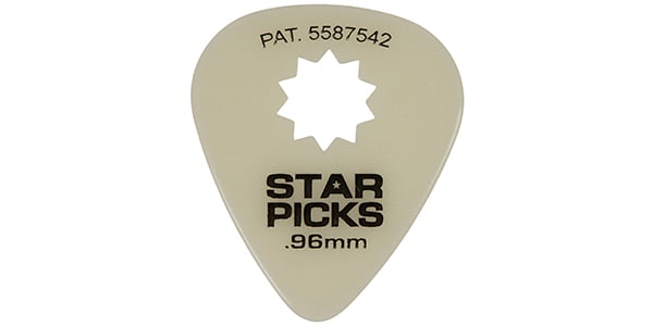STAR PICKS / GLOW IN THE DARK STAR PICK 0.96mm