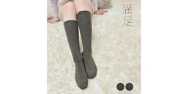 スタイリング満足 / Bi Onkatsu Yutampo Thin Double Layer Socks Charcoal 23-25cm画像2