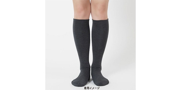 スタイリング満足 / Bi Onkatsu Yutampo Thin Double Layer Socks Charcoal 23-25cm画像5
