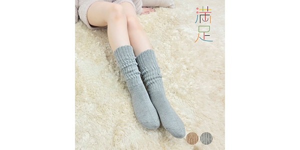 スタイリング満足 / Beauty Warming Yutampo Room Socks, Ivory, 23-25cm画像2