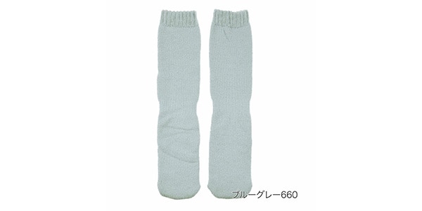 スタイリング満足 / Beautiful warmth futon pile socks, blue gray, 22-25cm