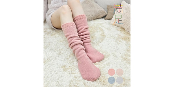 スタイリング満足 / Beautiful warmth futon pile socks, light gray, 22-25cm 画像2