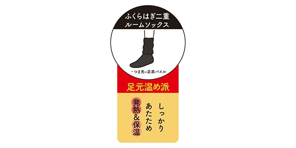 スタイリング満足 / Men&#39;s Beauty Warming Yutampo Room Socks, Navy, 25-27cm画像9