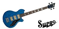 SUPRO Huntington III Transparent Blue Piezo エレキベース