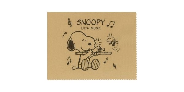SNOOPY WITH MUSIC / SCLOTH-FL Cleaning Cloth Flute